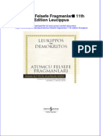 PDF of Atomcu Felsefe Fragmanlari 11Th Edition Leucippus Full Chapter Ebook