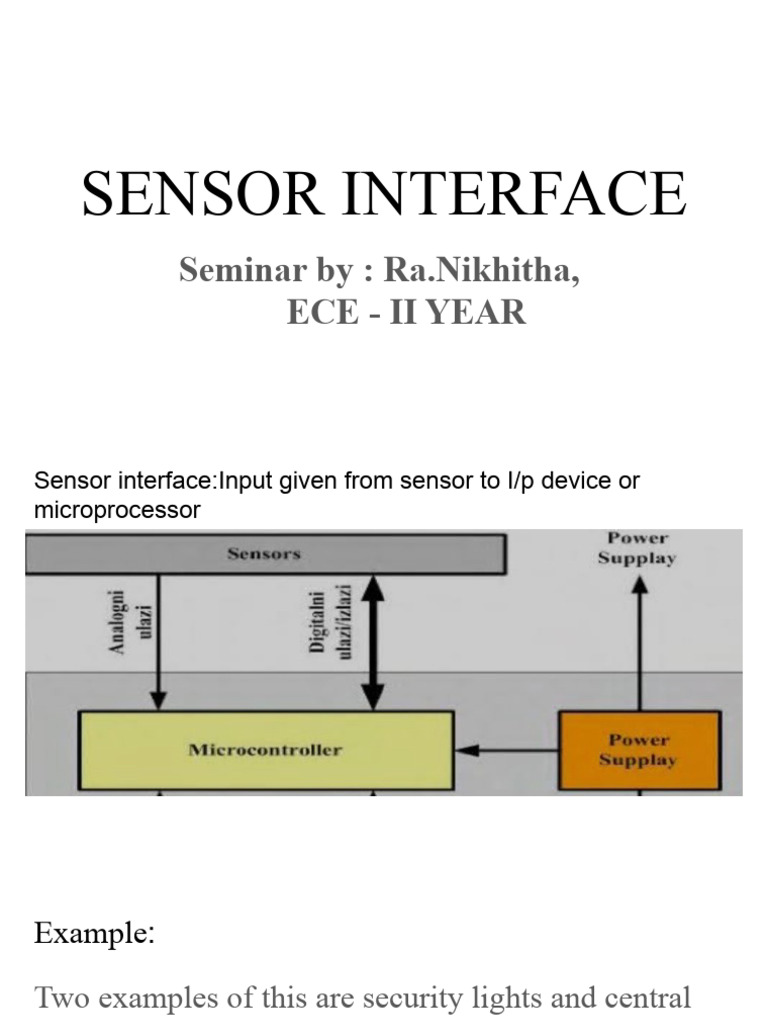 Understanding Sensor Interfaces in Systems | PDF