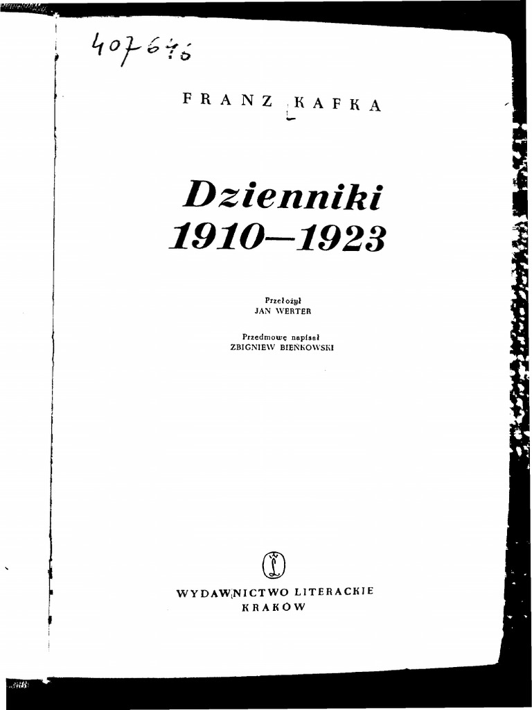 Kafka Franz DZIENNIKI 1910 1923 PDF
