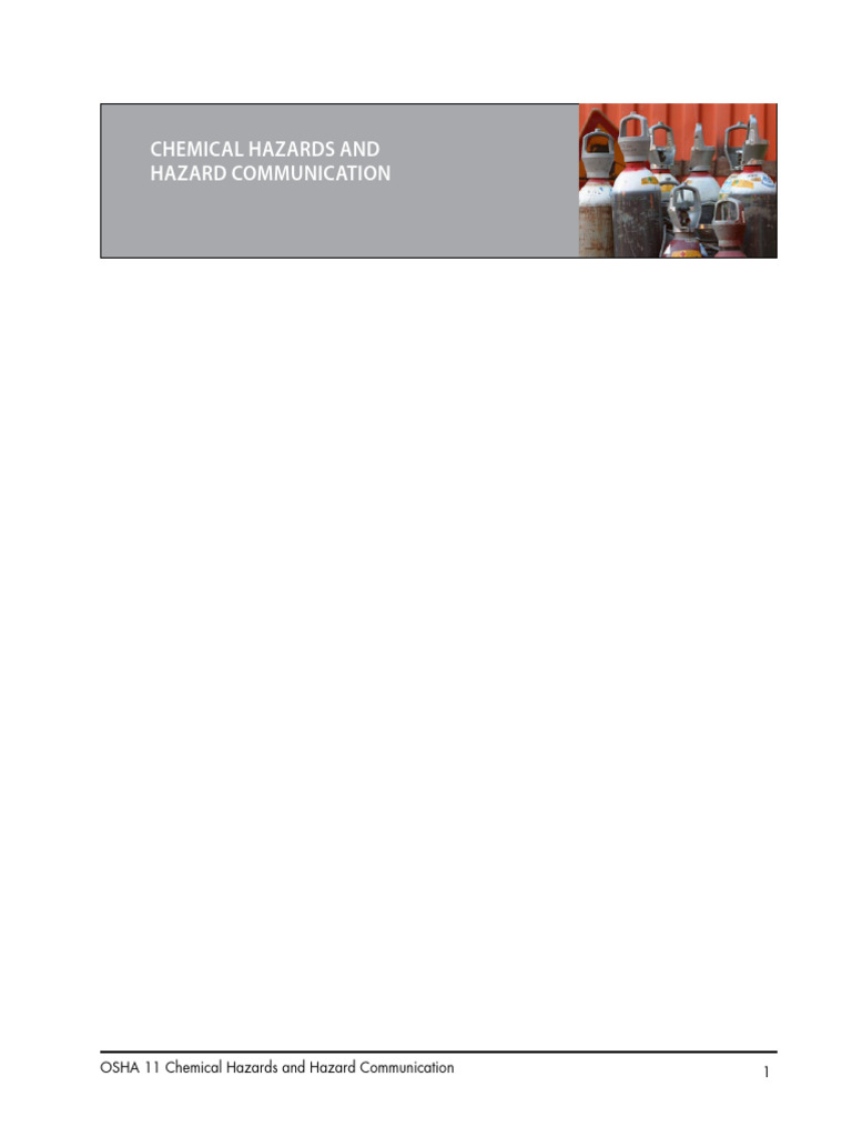 OSHA Chemical Hazards Training Guide | PDF | Labor Relations | Workplace