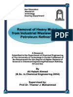 Removal of Heavy Metals from Industrial Wastewater in Petroleum Refinery