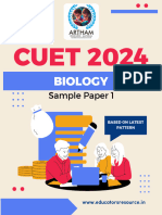 Common University Entrance Test Biology 2024 Sample Paper With Solution on Latest Pattern