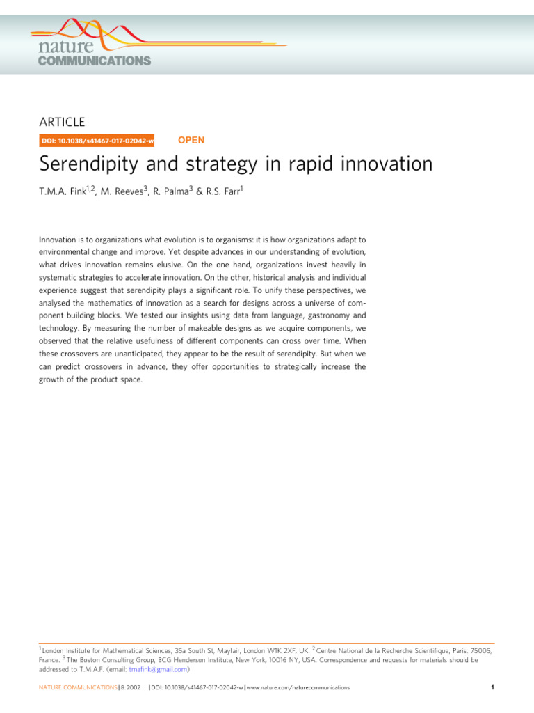 TO DRIVE INNOVATION CREATE THE CONDITIONS FOR SERENDIPITY visual data 8