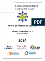 ROTINA DE TRABALHO DA ESCOLA - 2024 Fundamental II