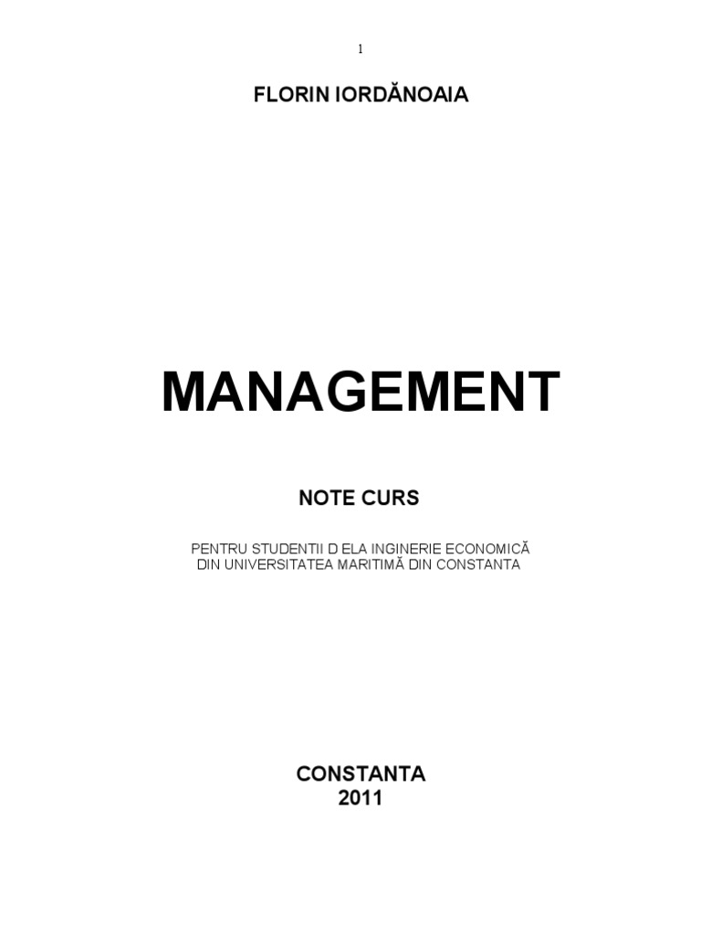 Curs Management | PDF