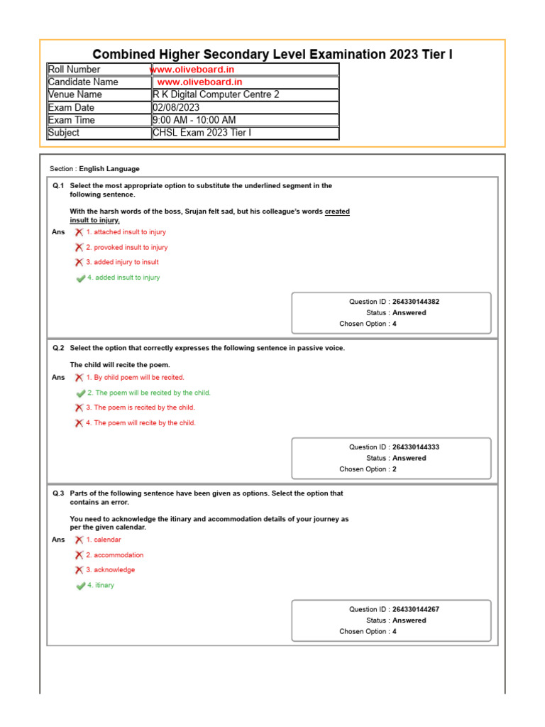 SSC CHSL TIER 1 QUESTION PAPER 2023 PDF DOWNLOAD FREE visual data 4