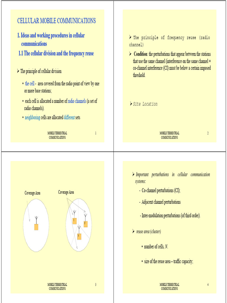 MC-Cellular Networks CH03 | PDF | Cellular Network | Radio Spectrum