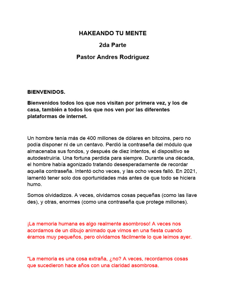 Hackea tu mente y transforma tu vida | PDF | Memoria | Pensamiento