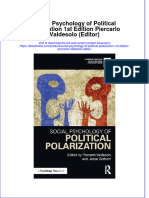 Full Ebook of Social Psychology of Political Polarization 1St Edition Piercarlo Valdesolo Editor Online PDF All Chapter