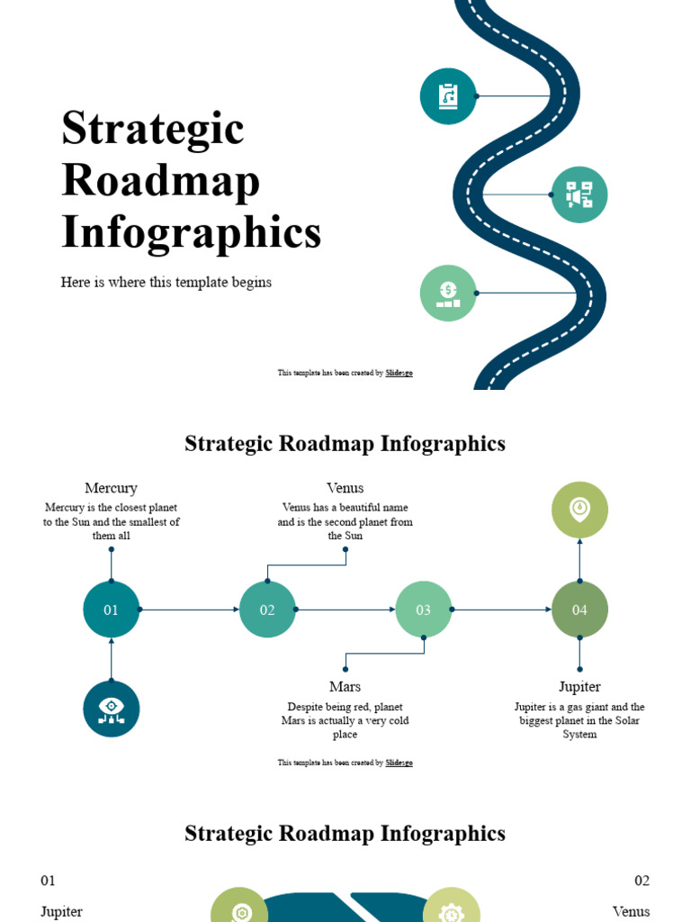 Strategic Roadmap Infographics by Slidesgo | PDF | Planets | Planets In ...
