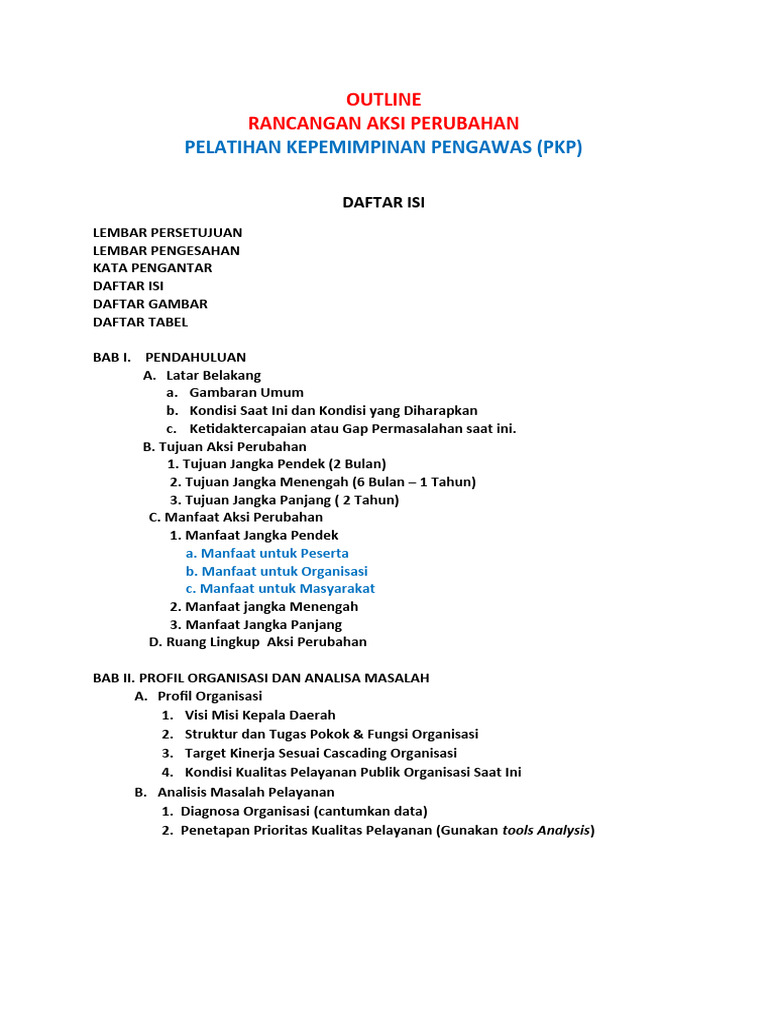 Outline RAK Dan LAK PKP - 2024 | PDF