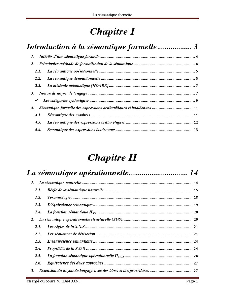 Introduction à la Sémantique Formelle | PDF | Langage de programmation ...