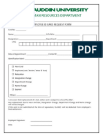 Employee ID Card Request Form