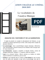 Vocabulaire Analyse Filmique 3ème 4ème