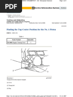 Finding The Top Center Position For The No. 1 Piston