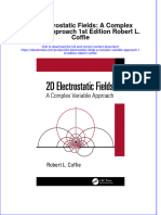 Full Ebook of 2D Electrostatic Fields A Complex Variable Approach 1St Edition Robert L Coffie Online PDF All Chapter