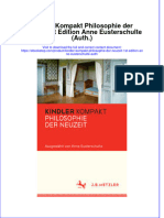 PDF of Kindler Kompakt Philosophie Der Neuzeit 1St Edition Anne Eusterschulte Auth Full Chapter Ebook