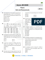 Units and Measurements - DPP 10 (Of Lec 13) - Arjuna JEE 2025