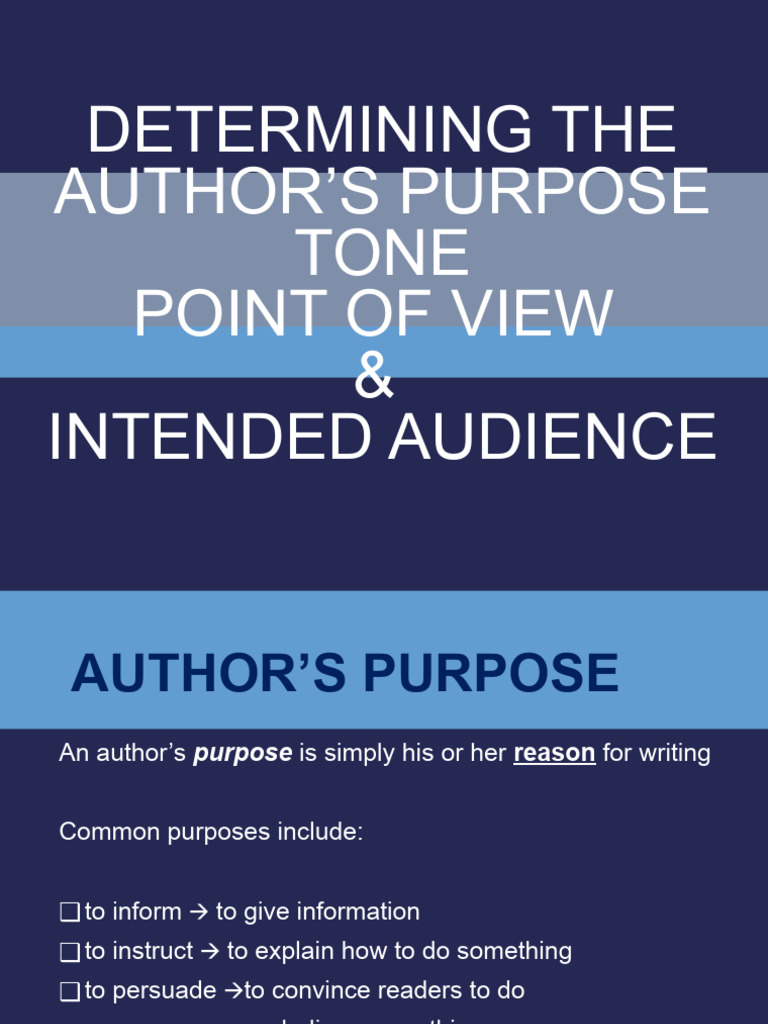 LCC112 Author's Tone, Purpose, Intended Audience | PDF | Memory | Bias