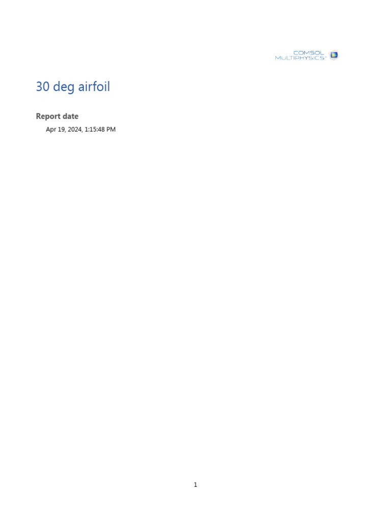 30-Degree Airfoil CFD Analysis Report | PDF | Fluid Dynamics ...
