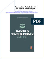 PDF of Komplo Teorilerinin Psikolojisi 1St Edition Jan Willem Van Prooijen Full Chapter Ebook