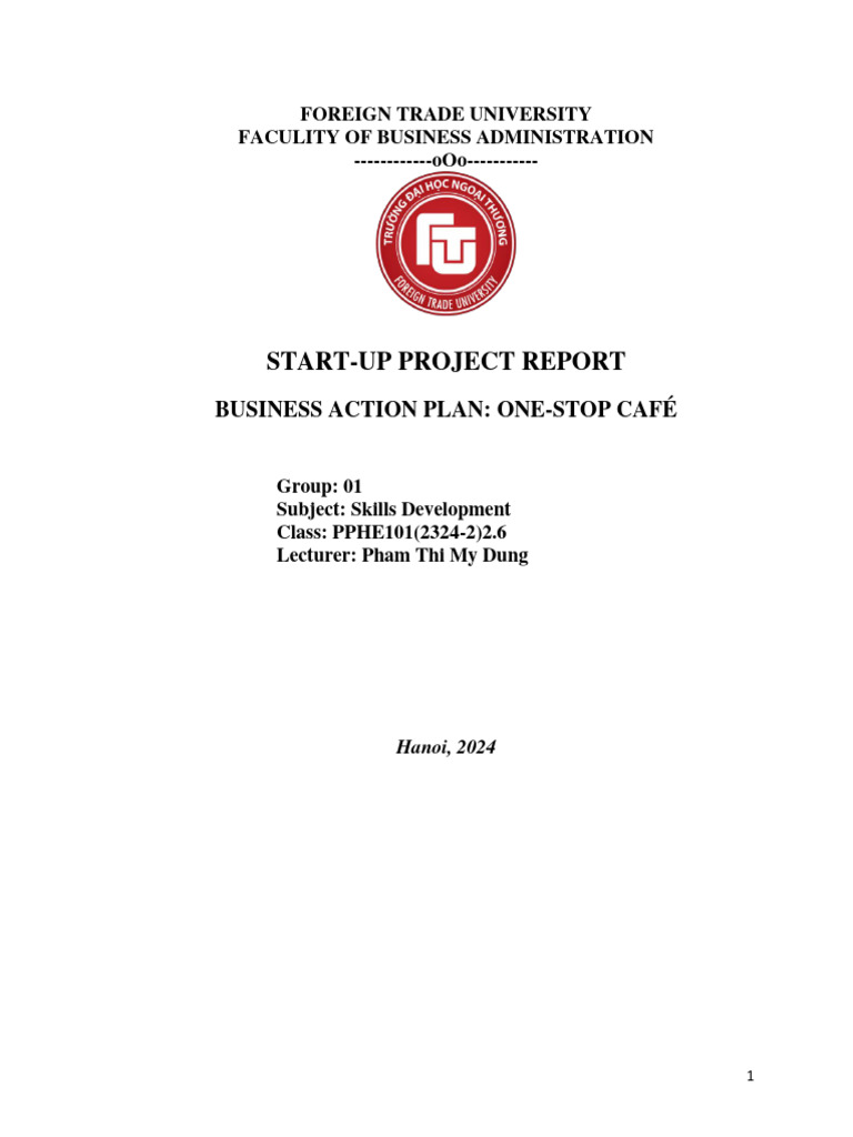 One-Stop Café Business Plan | PDF | Employment | Marketing
