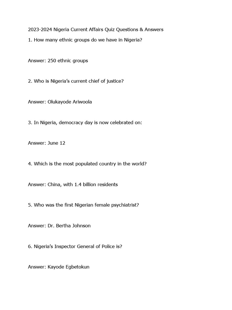 Nigeria intelligence overview