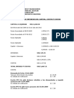 Liquidación de Intereses Costas y Costos - Caso Hagemsa 4,420.50