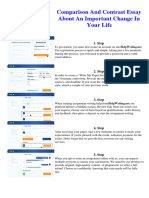 Comparison and Contrast Essay About An Important Change in Your Life