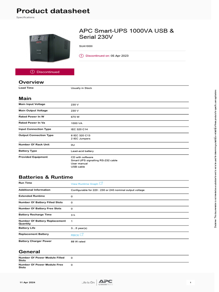APC SMART UPS 1000 SERVICE MANUAL PDF visual data 7