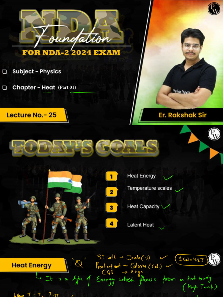 Physics 25 - Class Notes - NDA Foundation | PDF