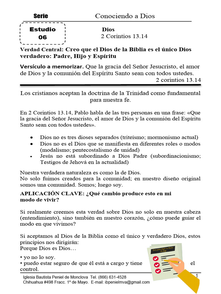 Clase 6 Conociendo A Dios | PDF | Dios | eucaristía