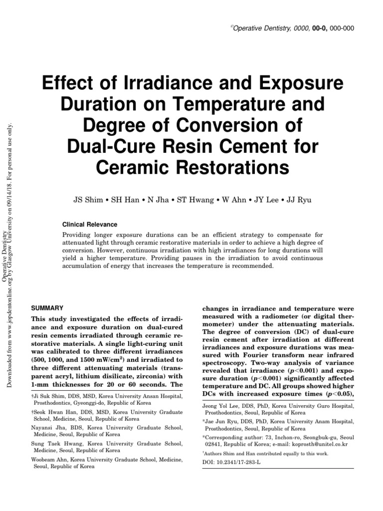 JS Shim PDF Light Emitting Diode Dental Composite