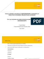 Avances y actividades relativas a la Declaración Ministerial "Prevenir con Educación"