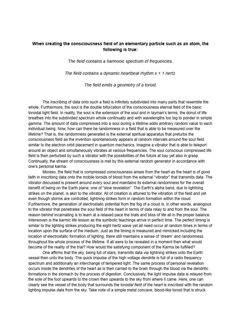 Consciousness of The Soul Field | PDF | Electromagnetic Spectrum ...