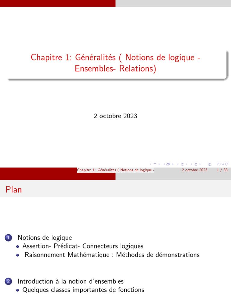 Logique et Ensembles en Mathématiques | PDF | Logique mathématique ...