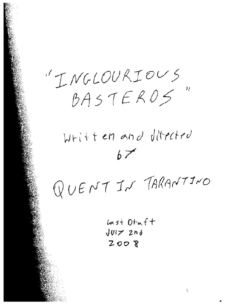 Inglorious Bastards Script | PDF