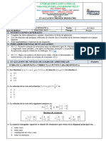 Matematica Evaluacion Primer Trimestre