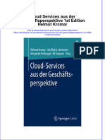 PDF of Cloud Services Aus Der Geschaftsperspektive 1St Edition Helmut Krcmar Full Chapter Ebook