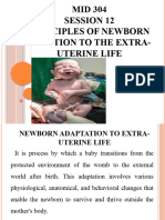 Ses 12 Principles of Newborn Adaption To The Extra-Uterine Life