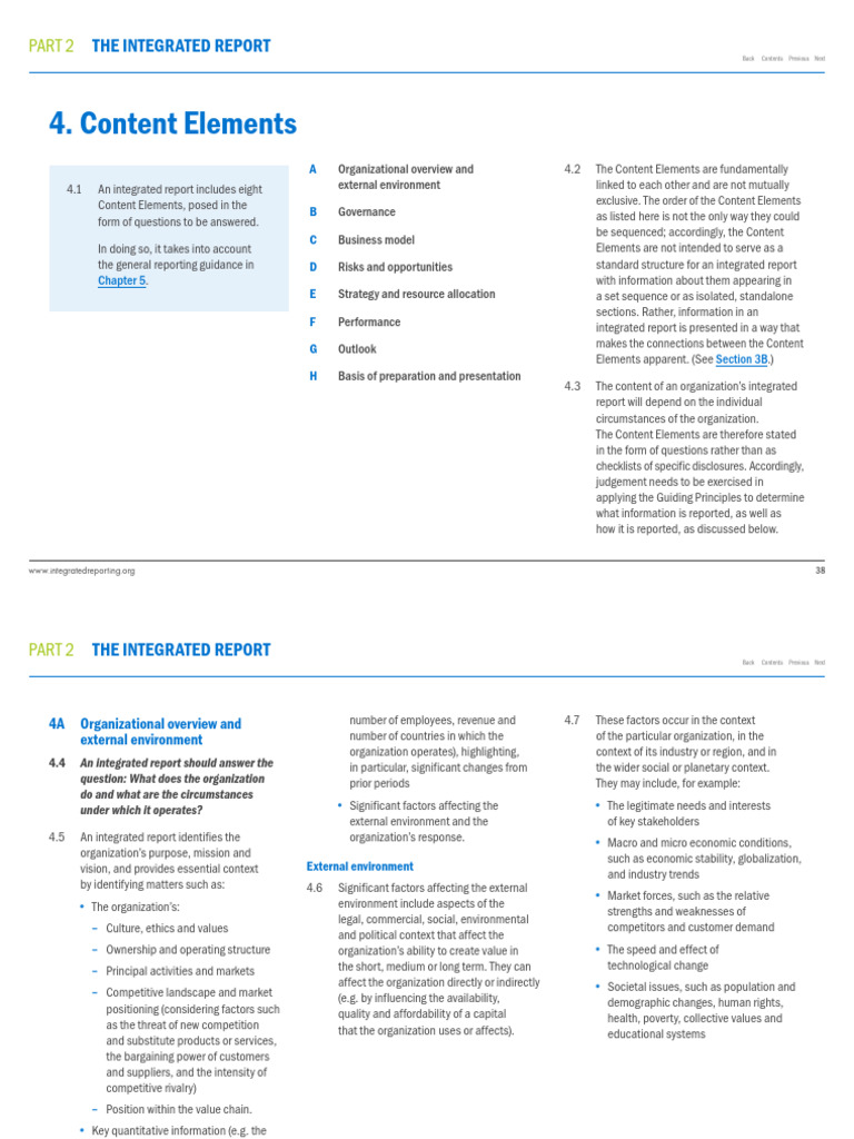 Integrated Report Content Elements | PDF | Strategic Management ...