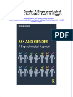 Full Ebook of Sex and Gender A Biopsychological Approach 1St Edition Heidi R Riggio Online PDF All Chapter