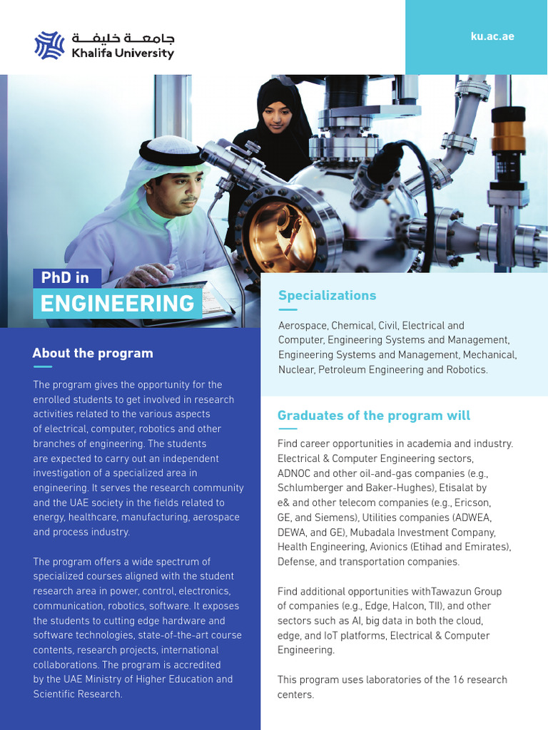 PHD in Engineering | PDF | Engineering | United Arab Emirates