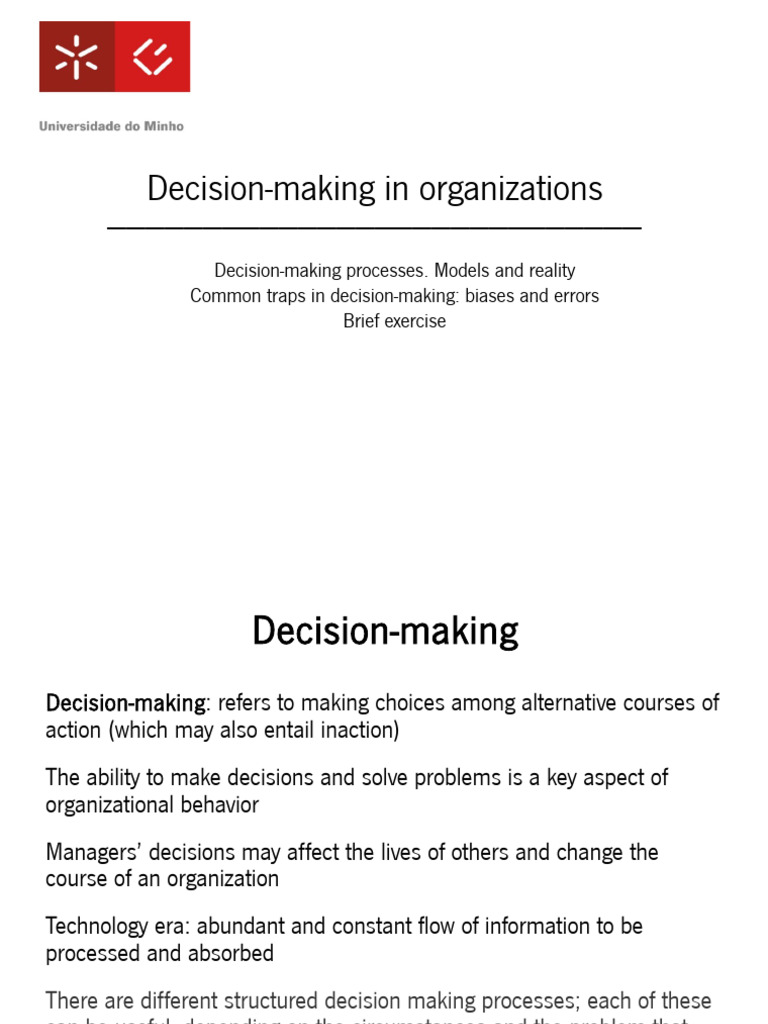 Session 16 Decision-Making Processes 16.nov.23 | PDF | Decision Making ...