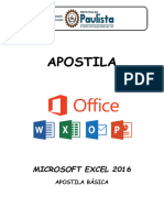 Apostila Básica Microsoft Excel 2016