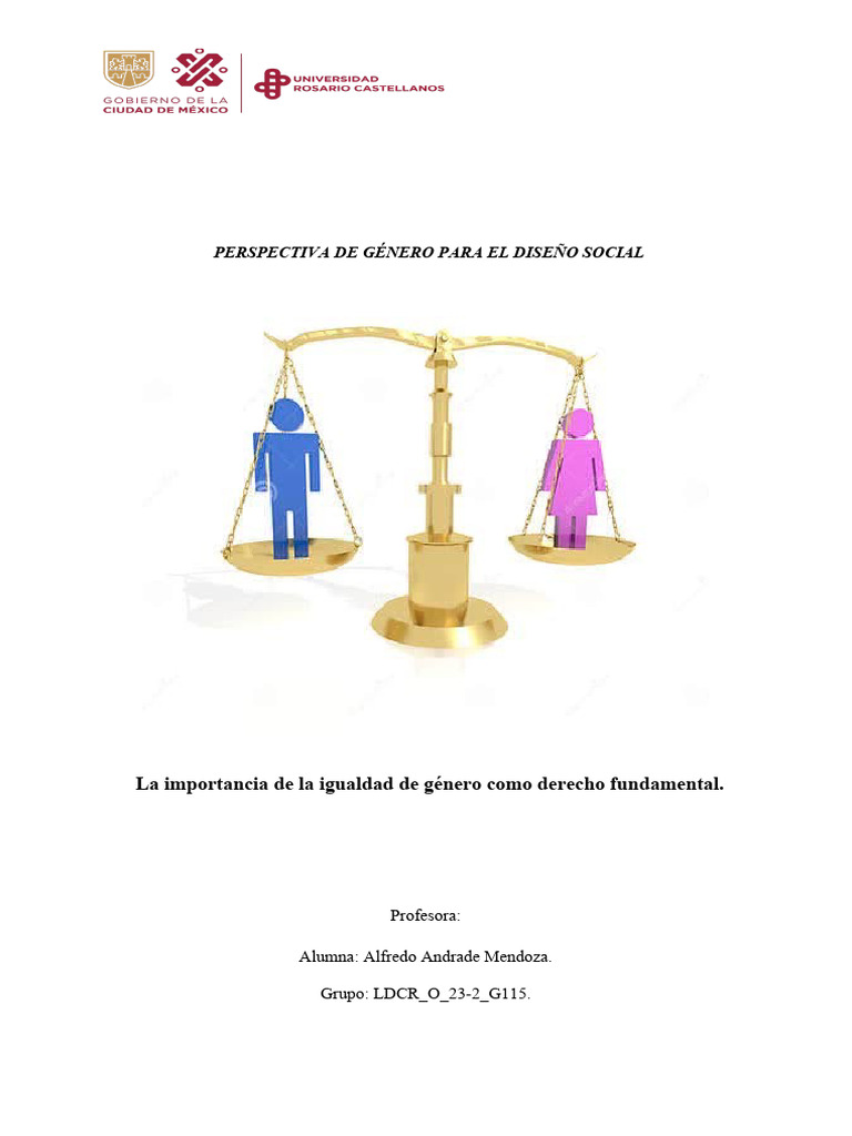 Perspectiva De Genero Pdf Estudios De Género Igualdad De Género