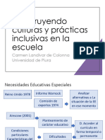 Construyendo Culturas y Prácticas Inclusivas en La Escuela