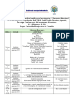 Programación Xxi Encuentro Departamental de Semilleros