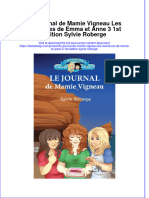 PDF of Le Journal de Mamie Vigneau Les Aventures de Emma Et Anne 3 1St Edition Sylvie Roberge Full Chapter Ebook