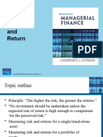 Risk and Return Lawrance J. Gitman